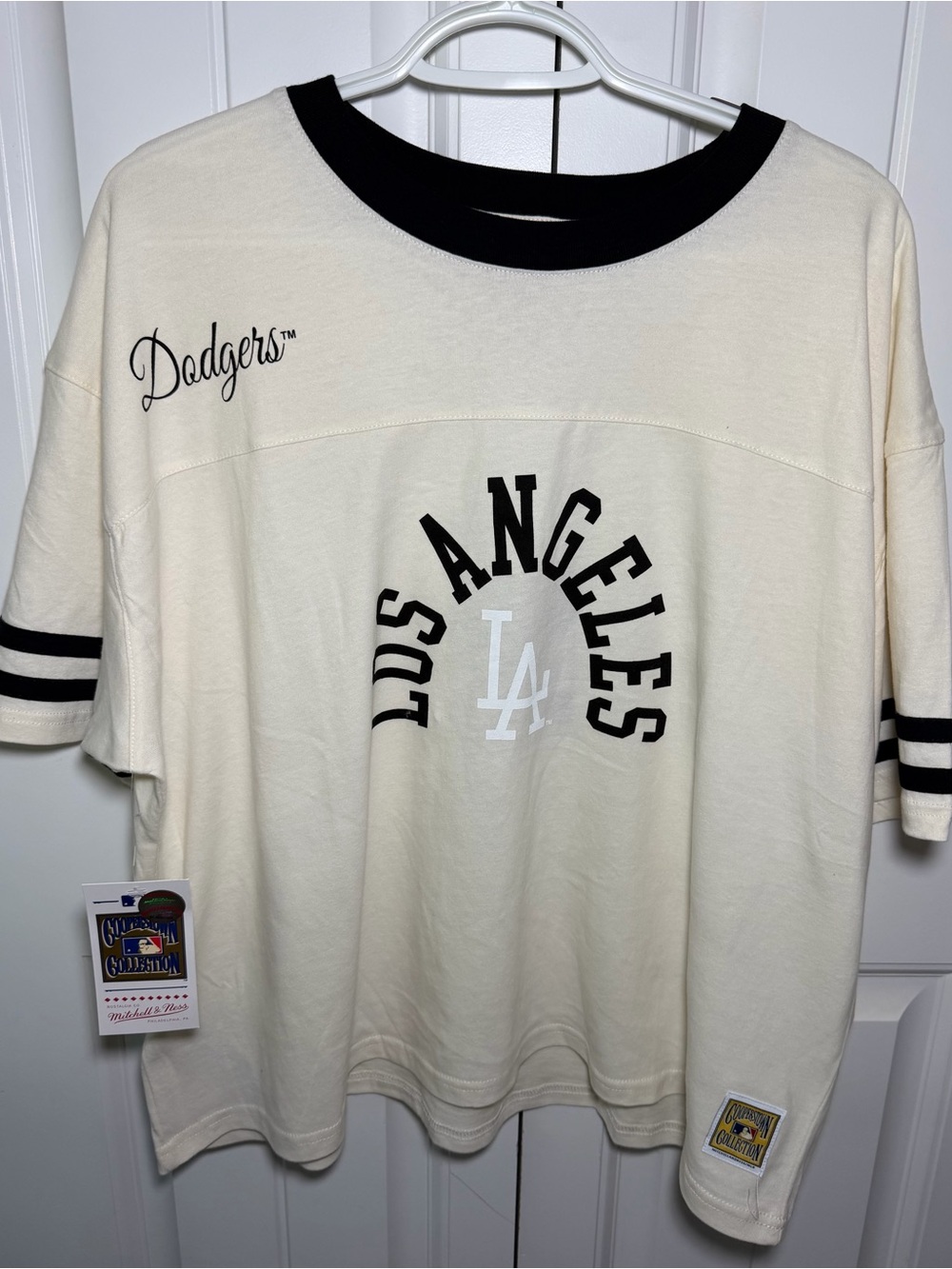 Mitchell & Ness LA Dodgers Women’s 2X Cropped Yoke Tee Cooperstown NWT